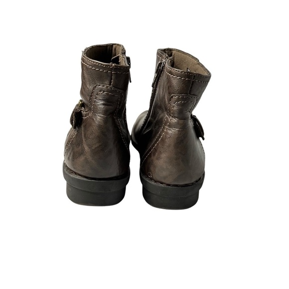 Clark’s Women’s Leather Upper‎ Side Zip Brown Bootie Size 8M - Picture 3 of 8